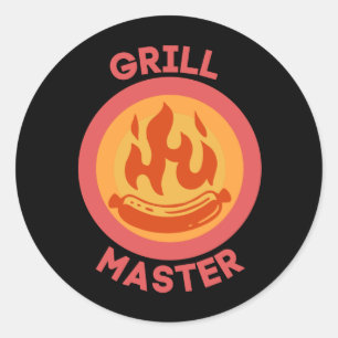 GRILL MASTER RUNDER AUFKLEBER