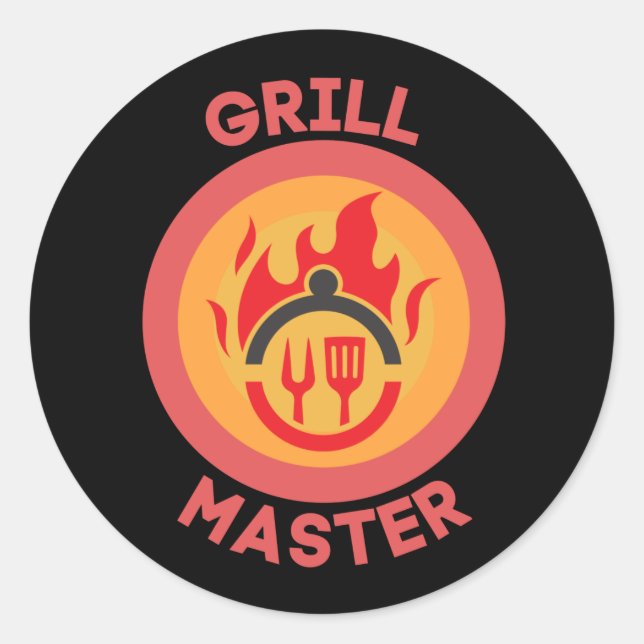 GRILL MASTER RUNDER AUFKLEBER (Vorderseite)