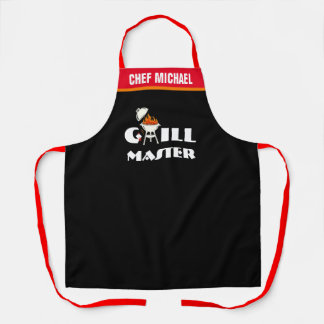 Grill Master Schürze - Personalisierter Name BBQ K