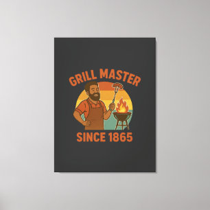 Grill Master seit 1865 GRILLEN Erbe Leinwanddruck