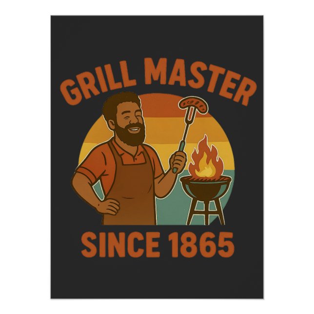Grill Master seit 1865 GRILLEN Erbe Poster (Vorderseite)