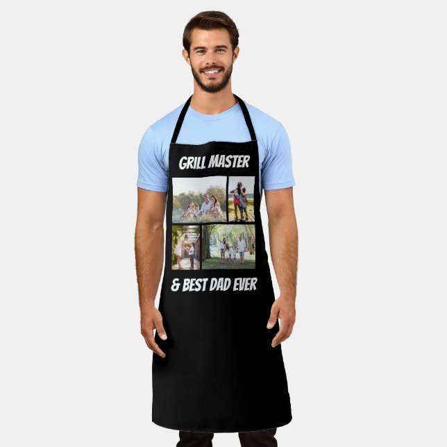 Grill Master und Bester Vater je 4 Foto Geschenk Schürze (Getragen)