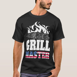 Grill Master USA Flag Patriotischer Barbeque BBQ 4 T-Shirt
