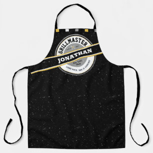 Grill Master Vater Barbecue Funny Hipster Schwarz Schürze