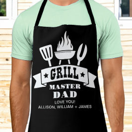Grill Master Vater Black Schürze
