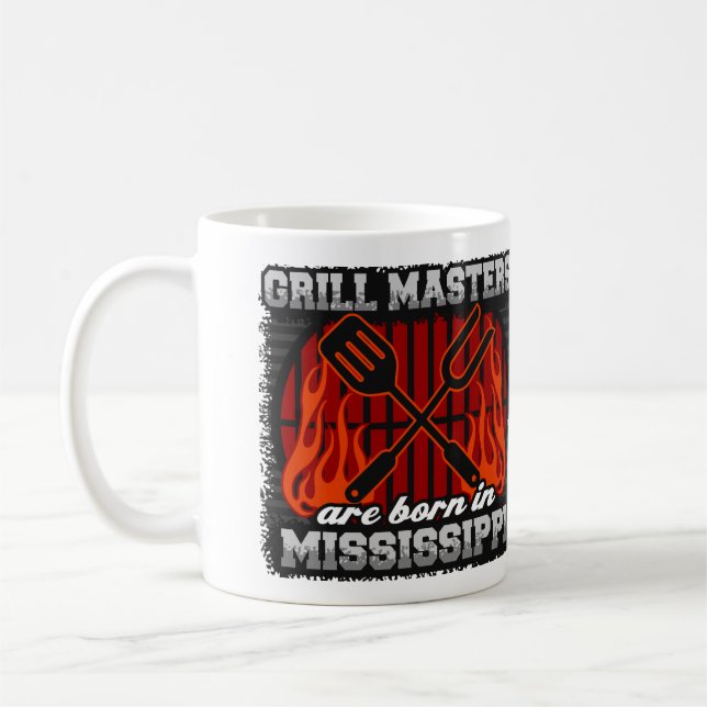 Grill Masters sind in Mississippi Geboren Kaffeetasse (Links)