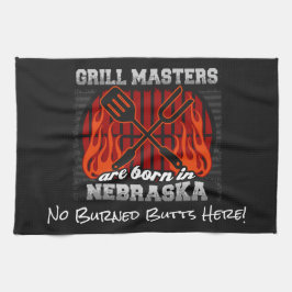 Grill Masters sind in Nebraska Geboren und fügen e Geschirrtuch