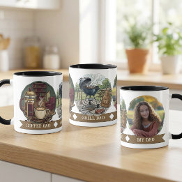 Grill Meister und Kaffee Papa | Vatertagsfoto Tasse