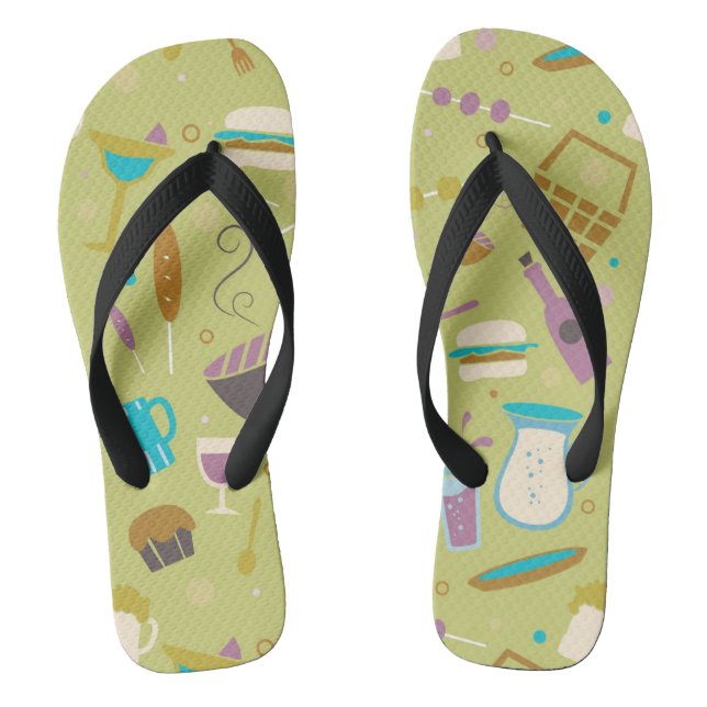 Grill-Muster Flip Flops (Fußbett)