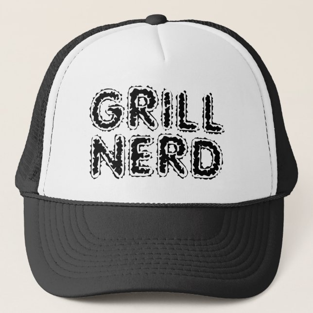 Grill Nerd funny trucker hat for BBQ chef Truckerkappe (Vorderseite)