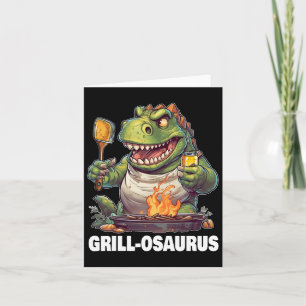 Grill osaurus Rex Grillen Dinosaurier Funny Father Karte