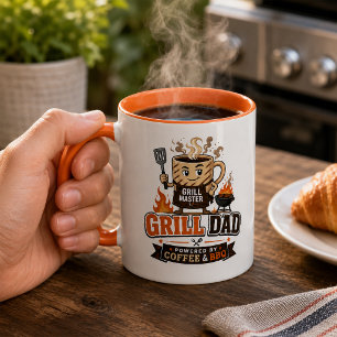 Grill Papa BBQ Kaffee Orange Tasse Vatertagsgesche