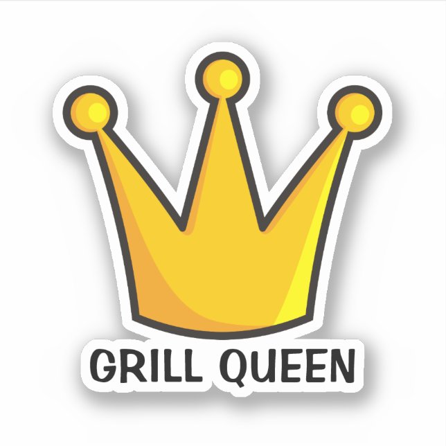 Grill Queen Aufkleber (Vorderseite)