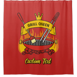 Grill Queen Duschvorhang