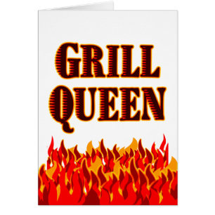 Grill Queen Funny BBQ Carte de séjour