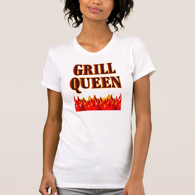 Grill Queen Funny GRILLEN Sprichwort T-Shirt (Vorderseite)