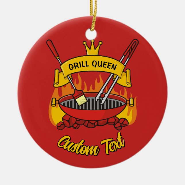 Grill Queen Keramikornament (Vorne)