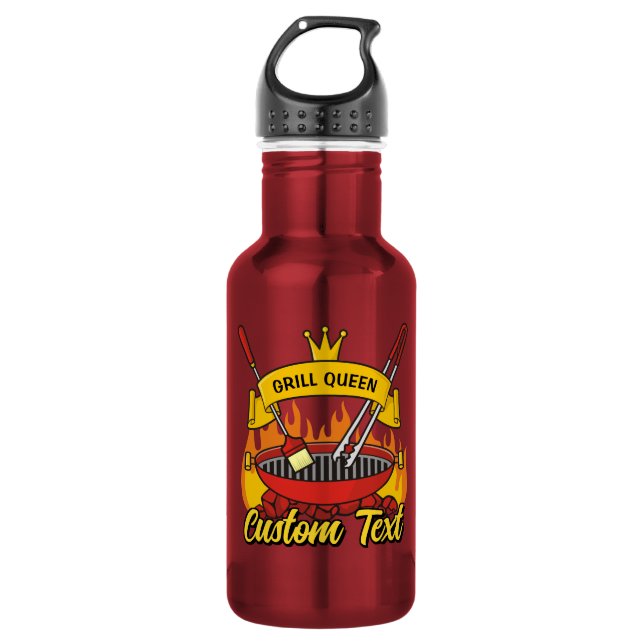 Grill Queen Trinkflasche (Vorderseite)