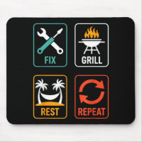 Grill reparieren Ruhe Wiederholung Lustiger BBQ-Gr
