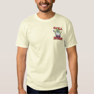 Grill Sargent Barbeque Fun Besticktes T-Shirt