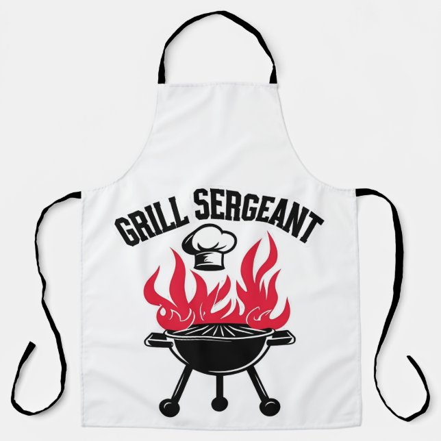 Grill Sergeant GRILLEN Vater Funny Party Schürze (Vorderseite)