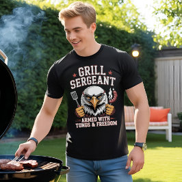 Grill Sergeant: Patriotische GRILLEN T-Shirt