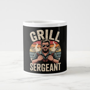 Grill Sergeant Vatertag BBQ Dad Geschenk Jumbo-Tasse