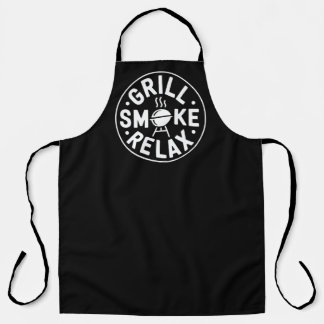 Grill Smoke Relax BBQ Quote Schürze