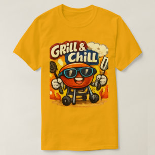Grill und Chill & Lustiger BBQ T-Shirt