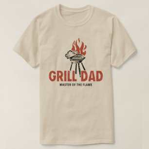 Grill-Vater Meister der Flamme Lustiges Grillen BB T-Shirt