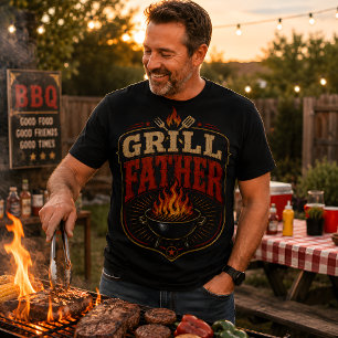 Grill Vater Vintage BBQ Retro Vatertag T-Shirt