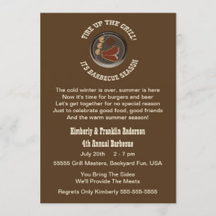 Grill-Zeit-Einladung Einladung