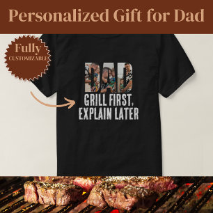 Grill zuerst Papa Lustig T-Shirt