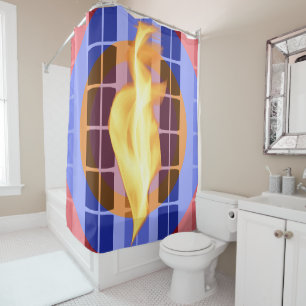 Grille d'enfouissement : rideau de douche Abstrait