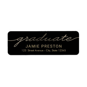 Grille d'histoire Étiquette de adresse de graduati