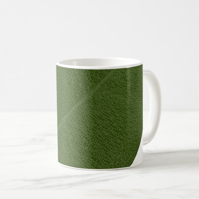 Grille Feuille verte illustrée Mug (Devant droit)