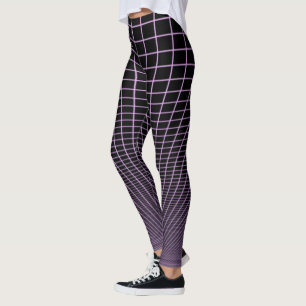 Grille Lilac Glow sur Leggings noirs
