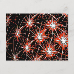 Grille Red Starburst – Carte postale d'art moderne