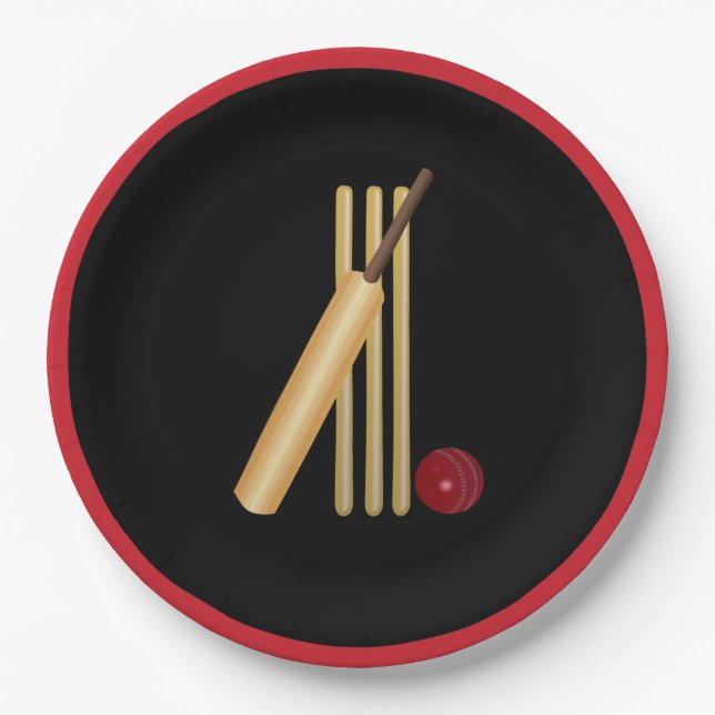Grille, Schlecht, Fledermaus und Ball Pappteller (Vorderseite)