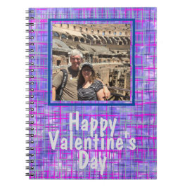 Grille violette Photo Valentine Spiral Carnet phot