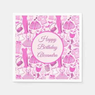 Grillecore, rosa und rosa Modedesign Serviette