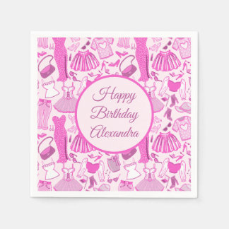 Grillecore, rosa und rosa Modedesign Serviette