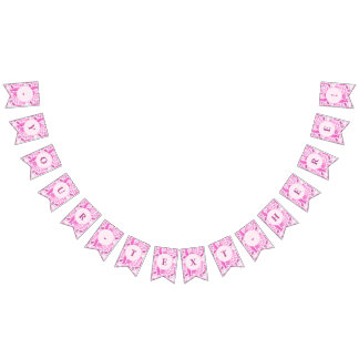 Grillecore, rosa und rosa Modedesign Wimpelkette