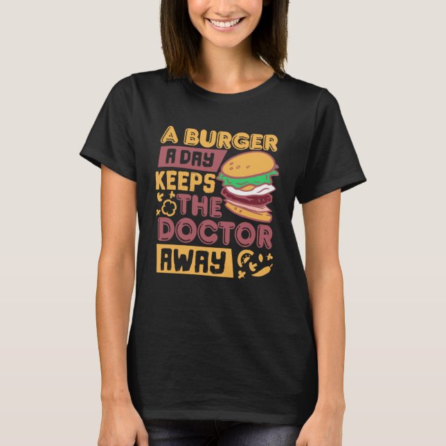 Grilled Cheese Burger Day  Fast Food Burger T-Shirt (Vorderseite)