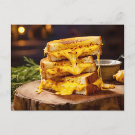 Grilled Cheese Sandwich, layers of melted cheese b Postkarte