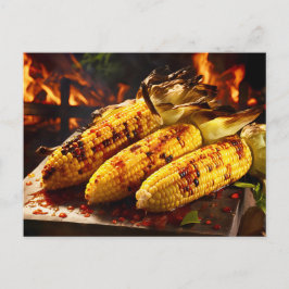 Grilled Corn on the Cob BBQ Postkarte