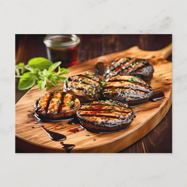 Grilled Portobello Mushroom Postkarte (Vorderseite)