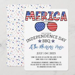 GRILLEN 4. Juli Unabhängigkeitstag Einladung