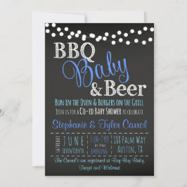 GRILLEN Baby and Beer Chalkboard Boy Shower Einlad Einladung