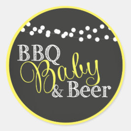 Grillen Baby Beer, neutrale Gelbschwanzdusche Runder Aufkleber